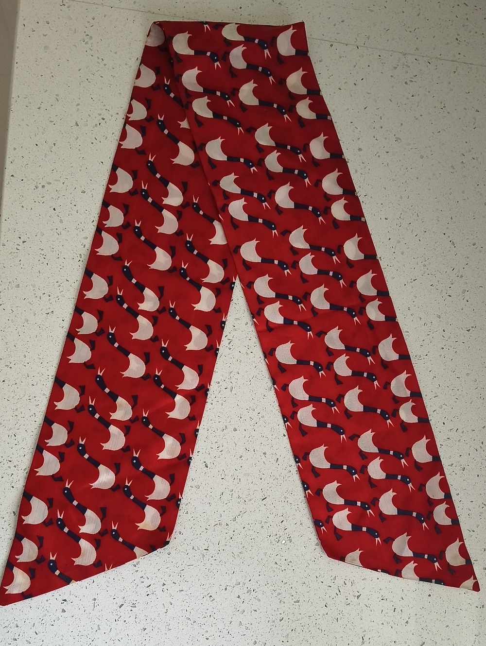 Vintage Duck Print Scarf/Tie/Sash